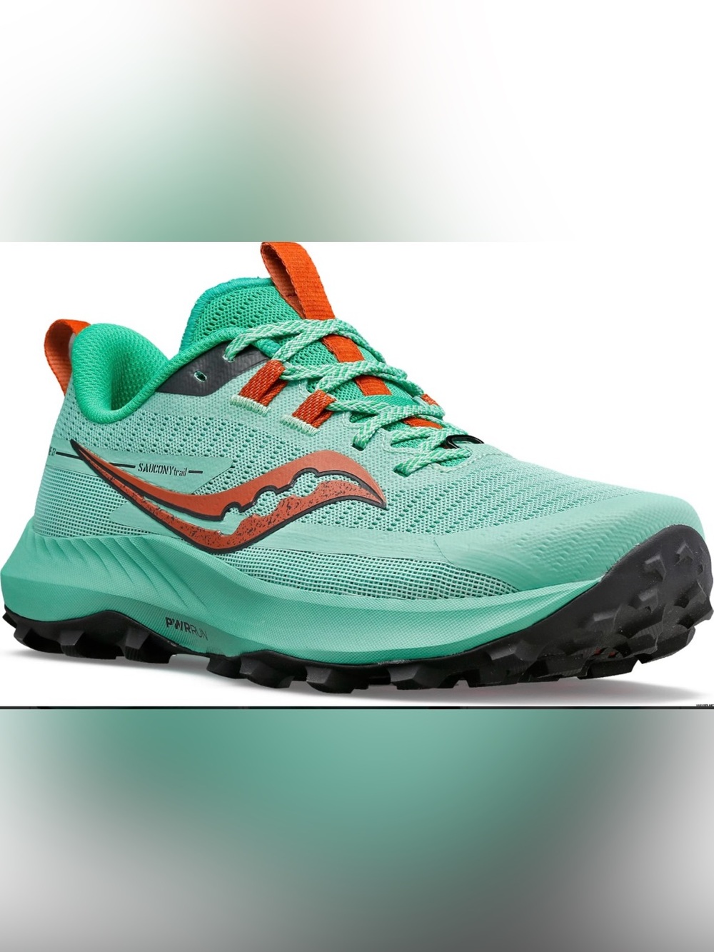 NEW Saucony Women’s Mint Green & Orange Trail Running Shoe